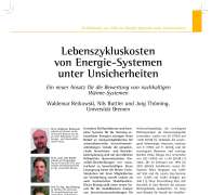 Lebenszykluskosten von Energie-Systemen unter Unsicherheiten